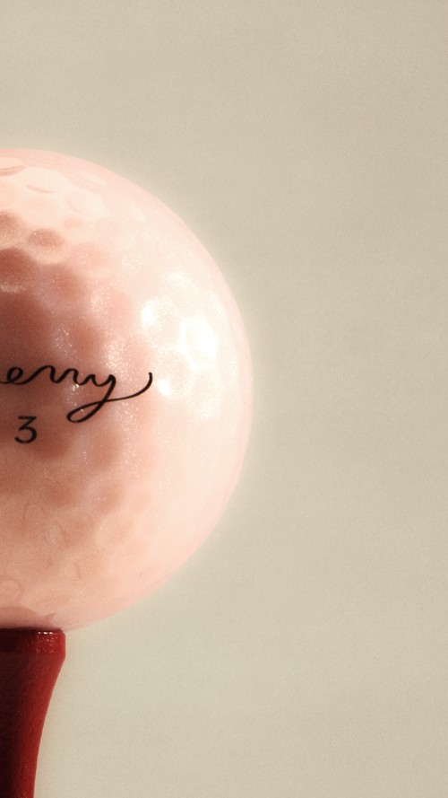 BABY PINK GOLF BALL SET
